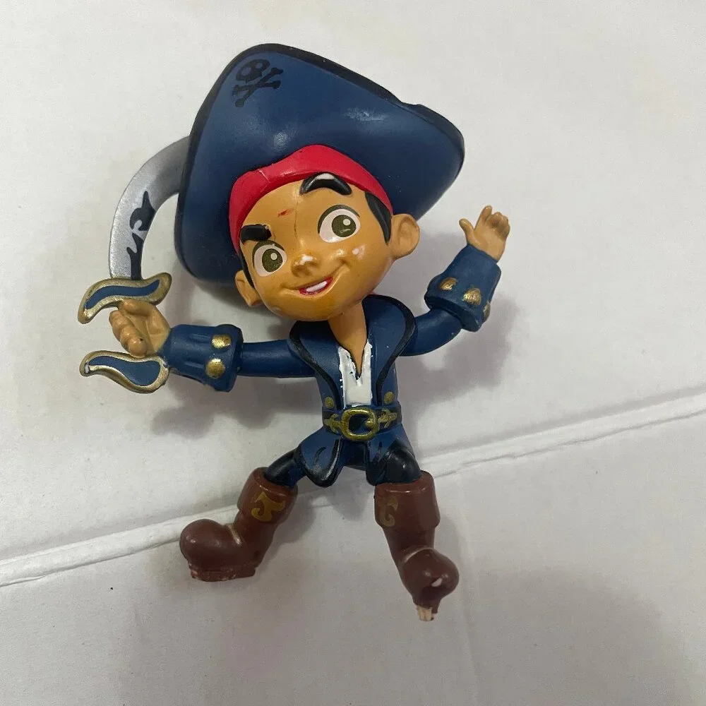 Lot of 4 Jake and the Neverland Pirates & Captain Hook PVC Cake Toppers READ